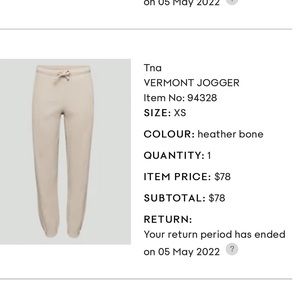 Aritzia TNA Jogger Waffle Sweatpants